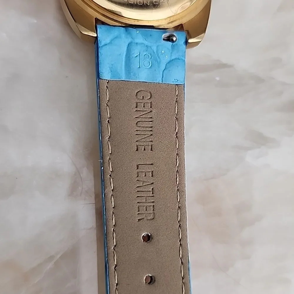 INVICTA Angel Mother of Pearl Dial White Leather Ladies Watch